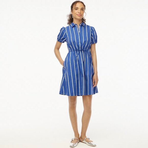 New J. Crew Short-Sleeve Tie-Waist Mini Dress, size 10 - Picture 1 of 10
